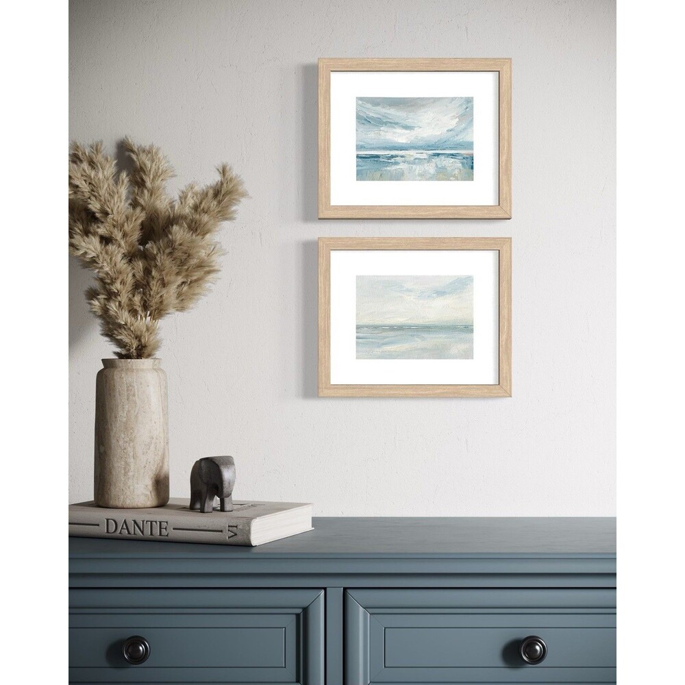 8x10 Original Oil Landscape Painting Abstract Ocean Clouds Coastal Art Signed - Picture 6 of 8